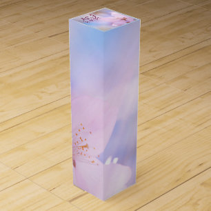 Pink cherry blossom wine box