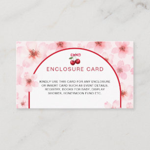 Pink Cherry Blossoms Baby Shower  Enclosure Card