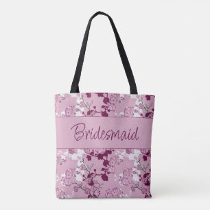 Pink Cherry Blossoms Bridesmaid Crossbody Bag