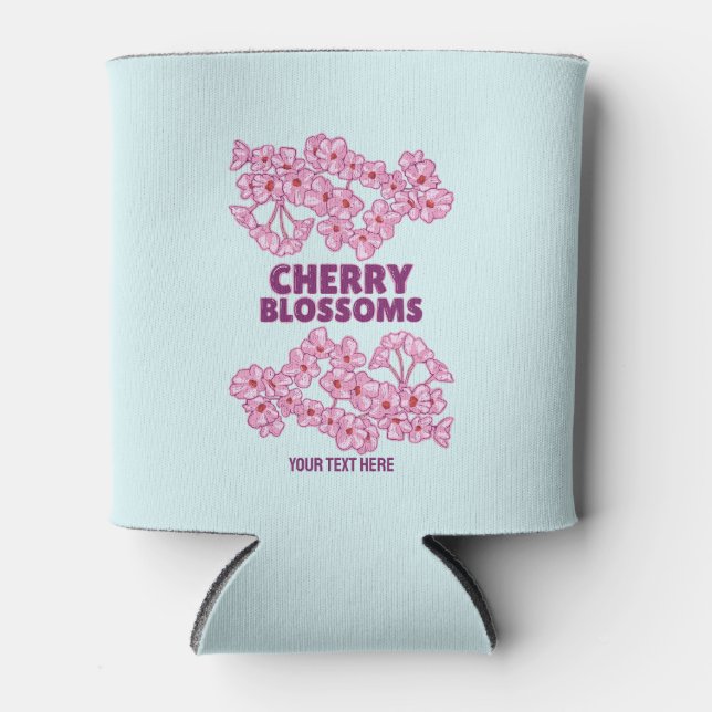 Pink cherry blossoms can cooler (Front)