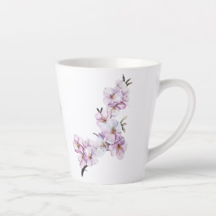 Pink Cherry Blossoms Ceramic Latte Mug