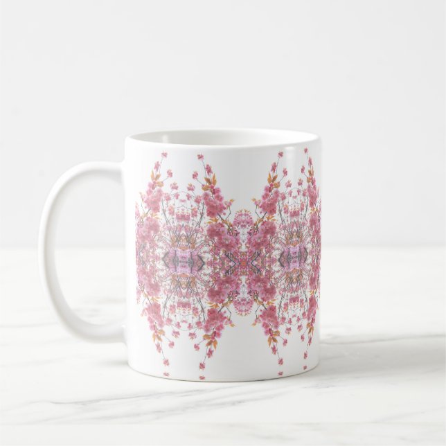Pink cherry blossoms coffee mug (Left)
