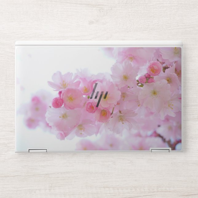 Pink Cherry Blossoms Flowers Branch Pink Flowers HP Laptop Skin (Front)