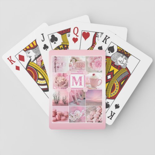 Pink Cherry Blossoms Instagram Photo Grid Sakura Playing Cards