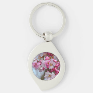 Pink cherry blossoms keychain