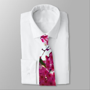 Pink Cherry blossoms Neck Tie
