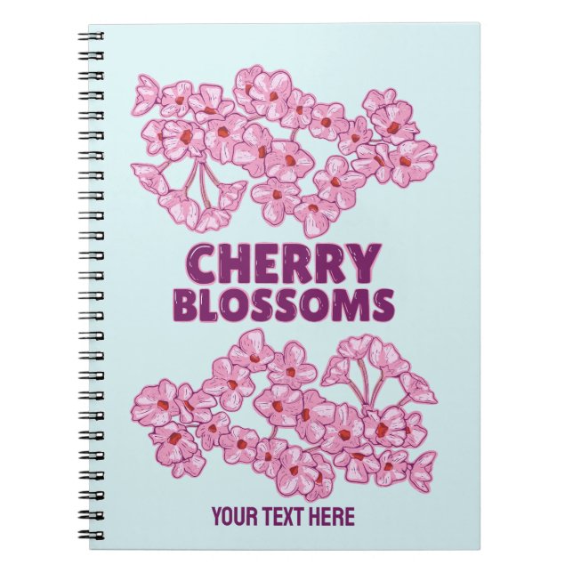 Pink cherry blossoms notebook (Front)