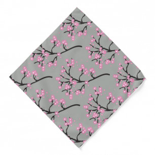 Pink Cherry Blossoms on Branches Personalized Bandana