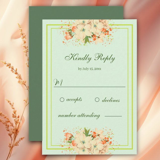 Pink Cherry Blossoms , RSVP Card (Creator Uploaded)