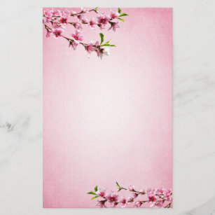 Blush pink Sakura CHerry Blossom Japanese Wrapping Paper, Zazzle