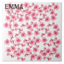 pink Cherry blosson Ceramic Tile