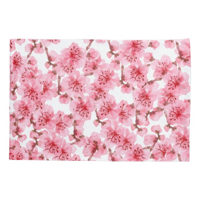 pink Cherry blosson Pillow Case (Back)