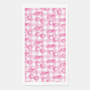 Pink Cherry Coquette Aesthetic Paper Guest Towels