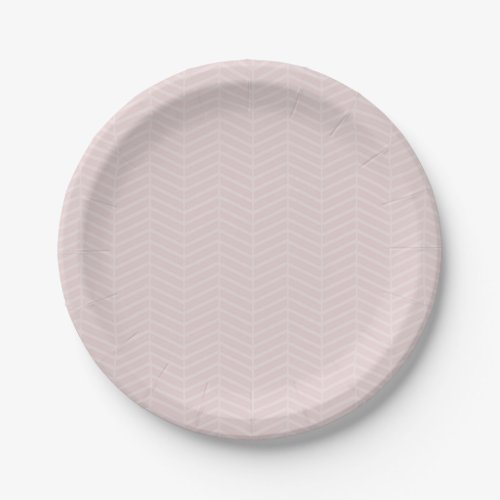 Pink Chevon Paper Plate
