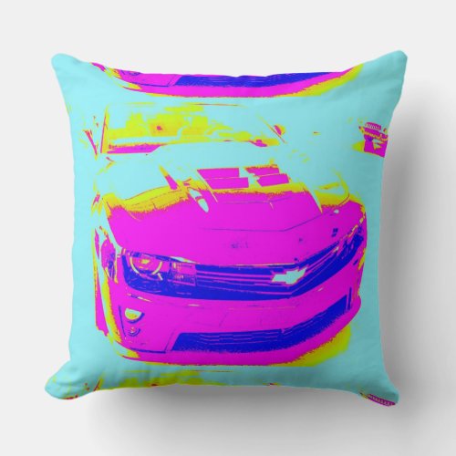 Pink Chevrolet Camaro ZL1 Pillow