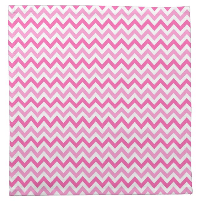 Pink Chevron Breast Cancer Awareness Pattern Cloth Napkin (Front)