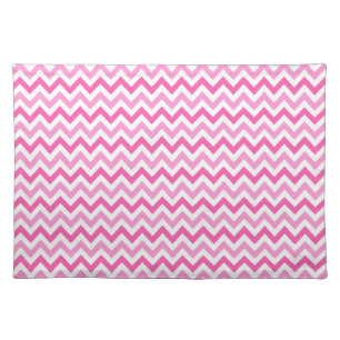 Pink Chevron Breast Cancer Awareness Pattern Cloth Placemat