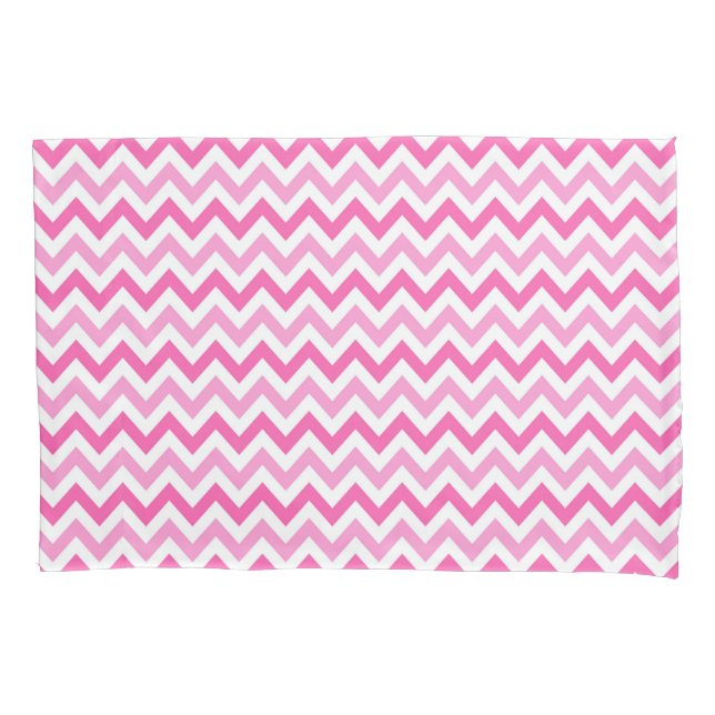 Pink Chevron Breast Cancer Awareness Pattern Pillow Case (Front)