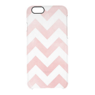 Pink Chevron Clear iPhone Case