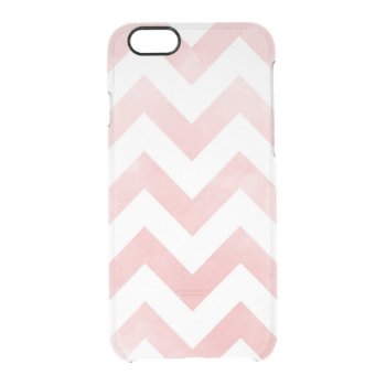 Pink Chevron Clear Iphone Case by charmingink at Zazzle
