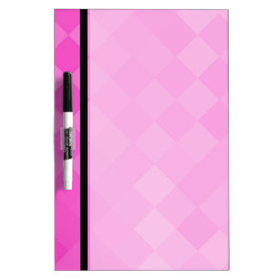 Pink Chevron Diamond Pattern Dry-Erase Board