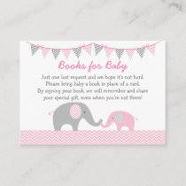 Pink Chevron Elephant Book Request Cards