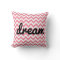 Pink Chevron Inspirational Pillow | Dream