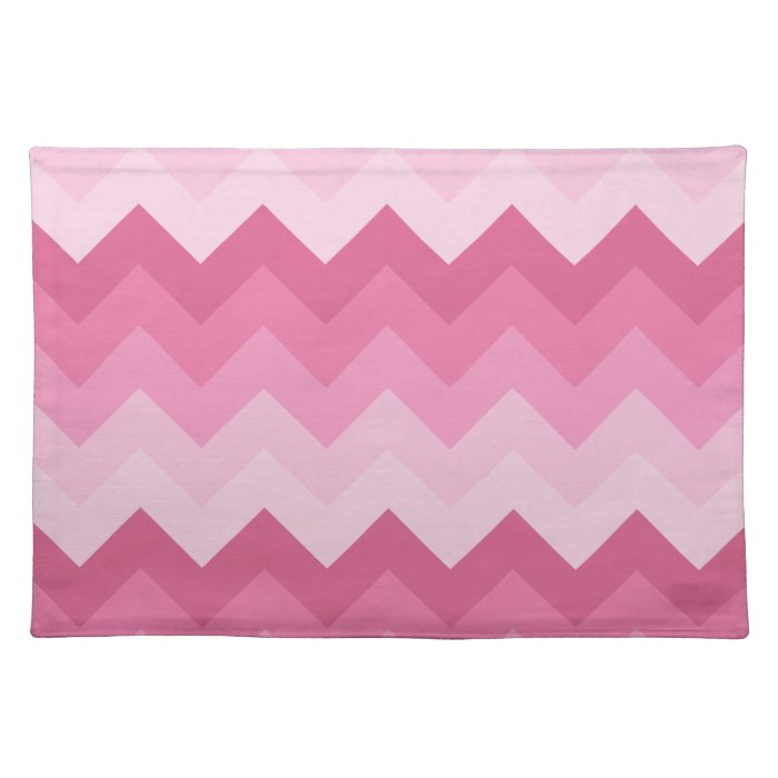 Pink chevron pattern placemats