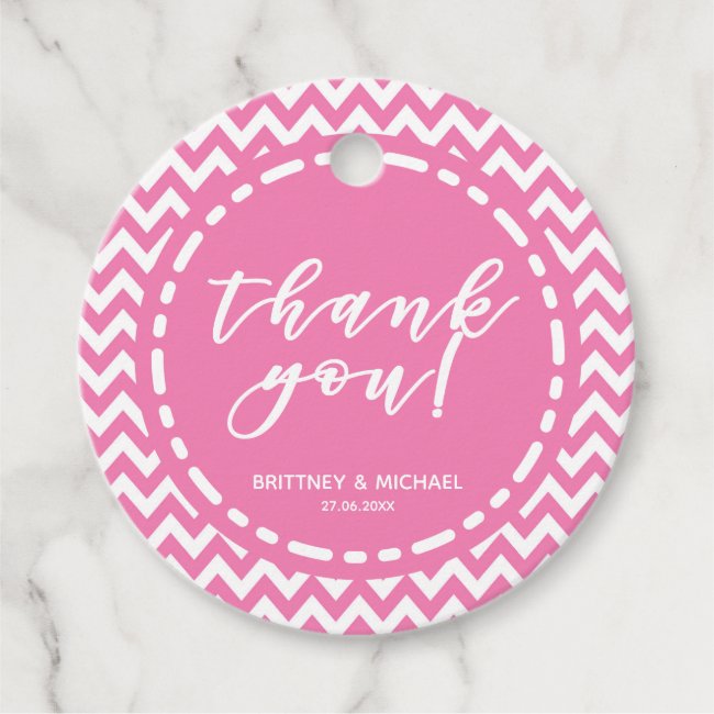 Pink Chevron Pattern - Thank You