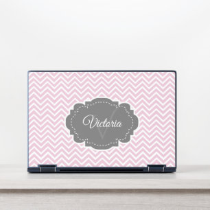 Pink Chevron Personalized HP Laptop Skin