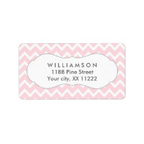 pink chevron personalized party favor tags