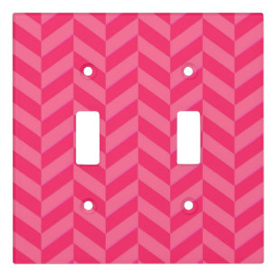 Pink Chevron Stylish Home Accent Light Switch Cover