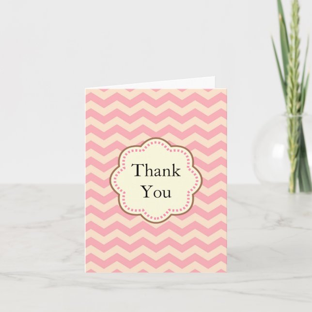 Pink Chevron Thank You (Front)