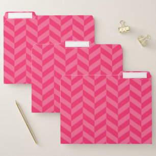 Pink Chevron Trendy Document Organizer File Folder