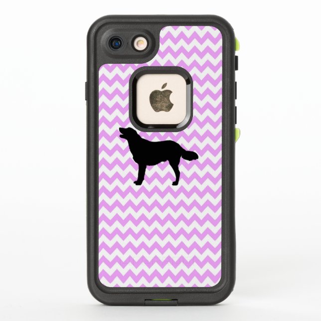 Pink Chevron With Golden Silhouette LifeProof iPhone Case (Back)