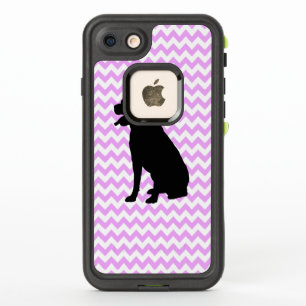 Pink Chevron With Lab Silhouette