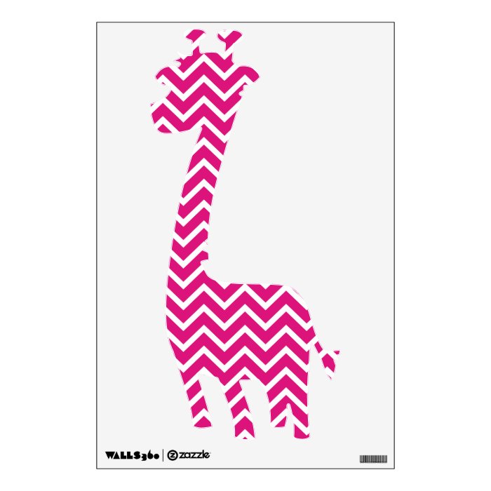 Pink Chevron Zigzag Stripes Wall Sticker