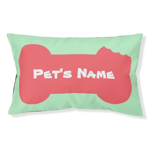 Pink Chewed Bone Personalized outdoor Dog Bed