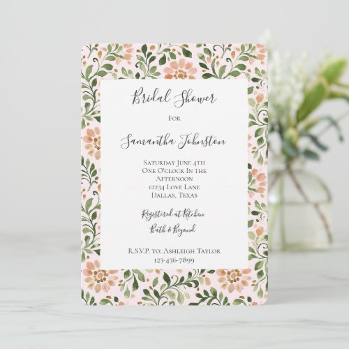 Pink Chic Floral Bridal Shower