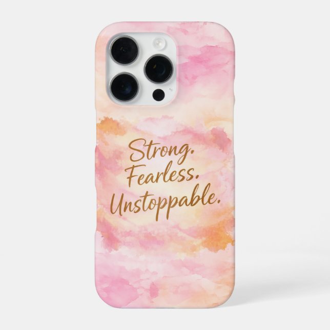 Pink Chic Girly Motivational  iPhone Case (Back)