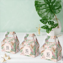 Pink chic girly watercolor floral elegant birthday favor boxes