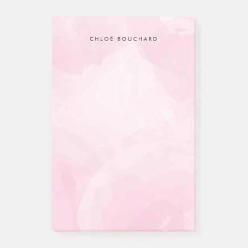 Pink  Chic Watercolor Personalized Post_it Notes