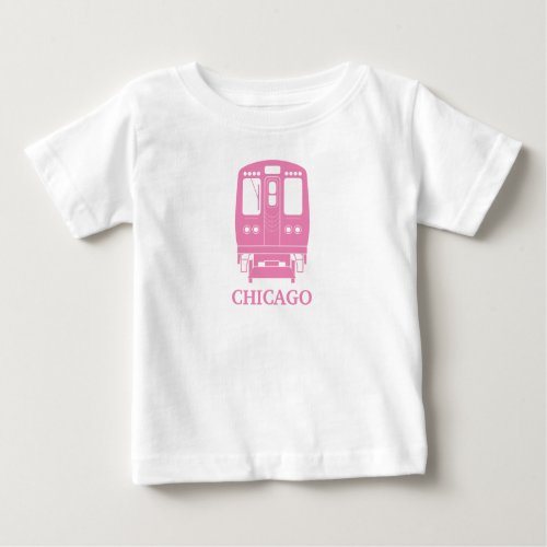 Pink Chicago L Profile Baby T_Shirt