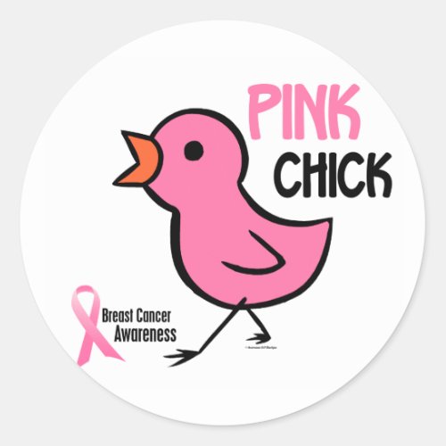 Pink Chick 2 Classic Round Sticker