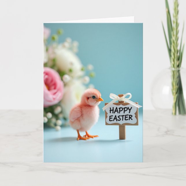 Pink Chick Celebration Card (Front)