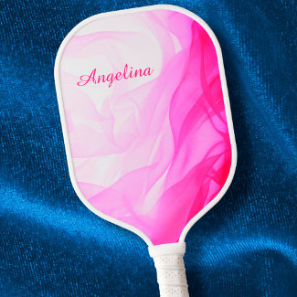 Pink Chiffon Abstract Elegant Chic Custom Name
