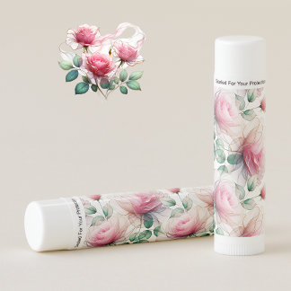 Pink Chiffon Roses Lip Balm