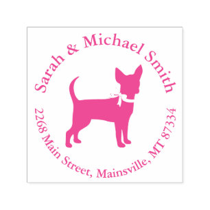 Pink Chihuahua Baby Shower Self-inking Stamp