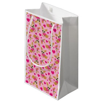 Pink Chihuahua Heart Pattern Small Gift Bag by ne1512BLVD at Zazzle