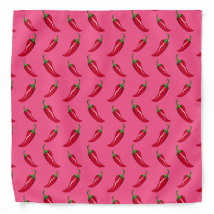 Pink chili peppers pattern bandana